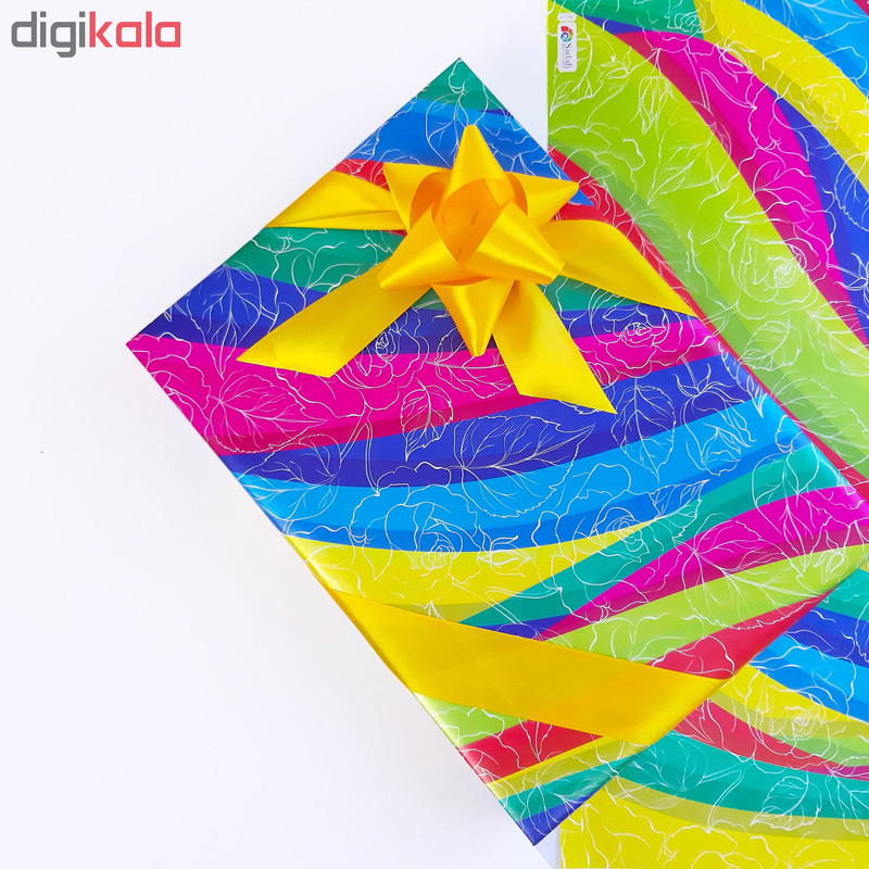 کاغذ کادو طرح رنگین کمان بسته 5 عددی