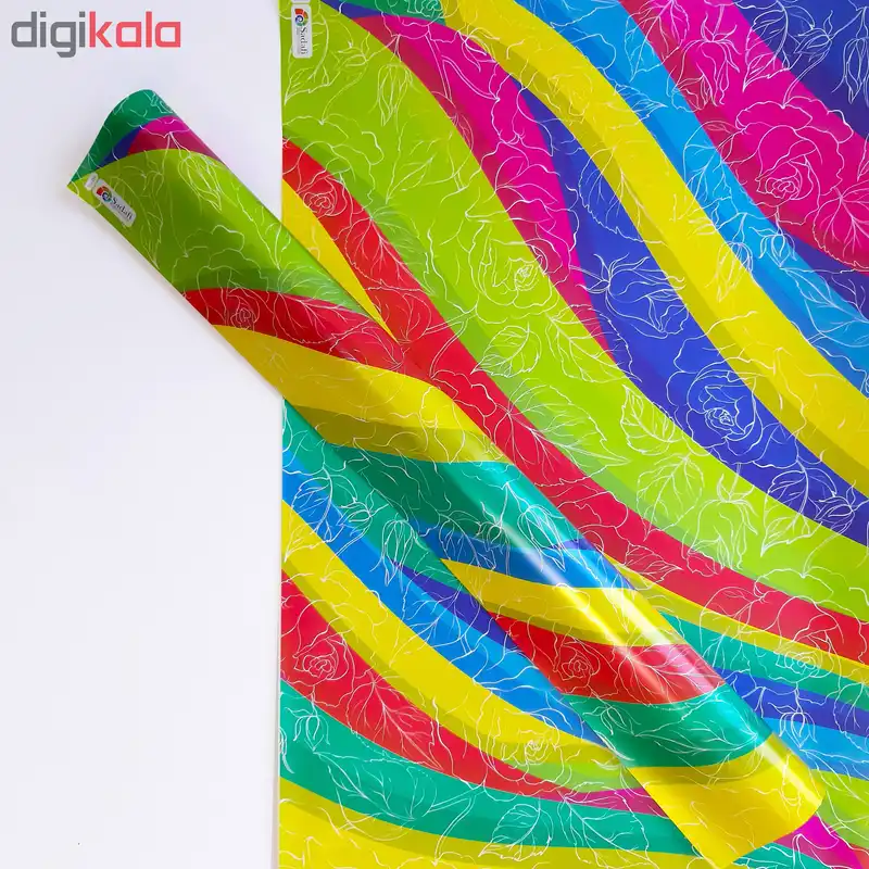 کاغذ کادو طرح رنگین کمان بسته 5 عددی