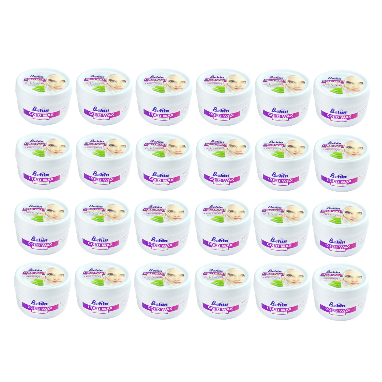 موم موبر بهین مدل Aloe Vera وزن 300 گرم مجموعه 24 عددی
