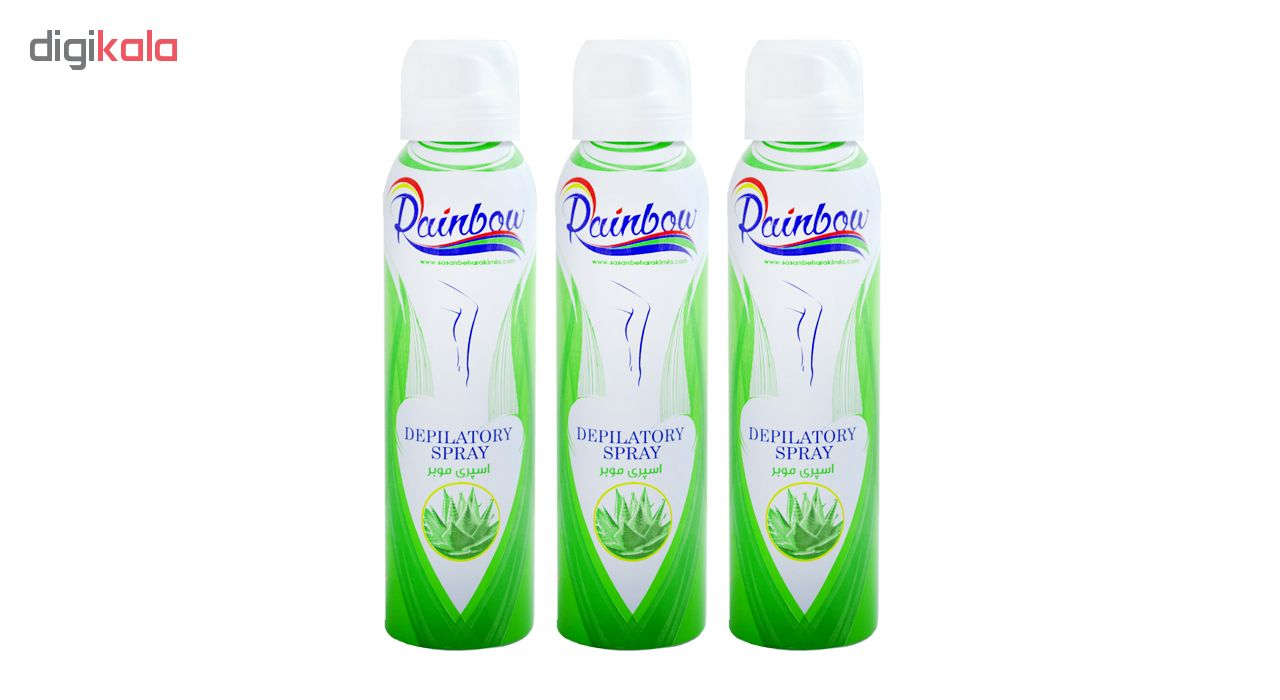اسپری موبر بدن رینبو مدل Depilatory حجم 150 میلی لیتر مجموعه 3 عددی