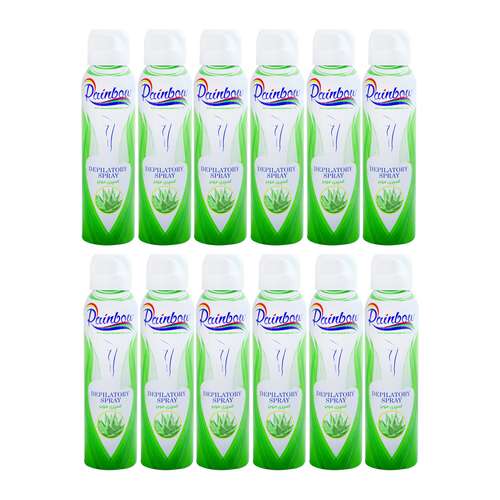 اسپری موبر بدن رینبو مدل Depilatory حجم 150 میلی لیتر مجموعه 12 عددی