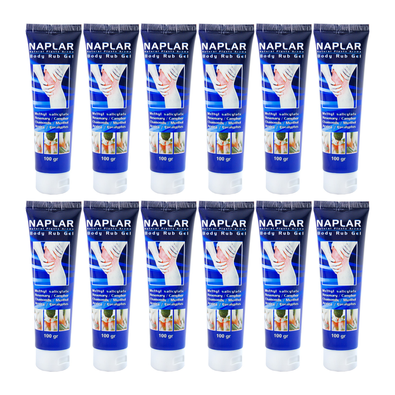 ژل ضد درد ناپلار مدل Rub Gel حجم 100 میلی لیتر مجموعه 12 عددی