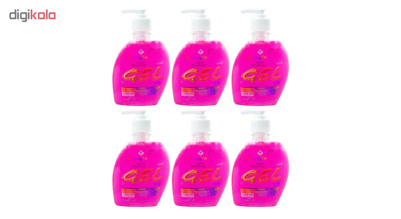 ژل حالت دهنده مو عطرآگین مدل Hard6 حجم 280 میلی لیتر مجموعه 6 عددی ژل حالت دهنده مو عطرآگین مدل Hard6 حجم 280 میلی لیتر مجموعه 6 عددی