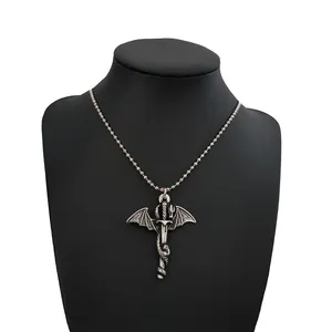 گردنبند مردانه طرح خفاش کد g78