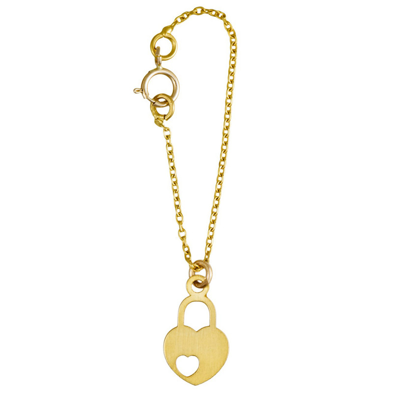 آویز ساعت طلا 18 عیار زنانه طرح قلب و قفل کد SG461