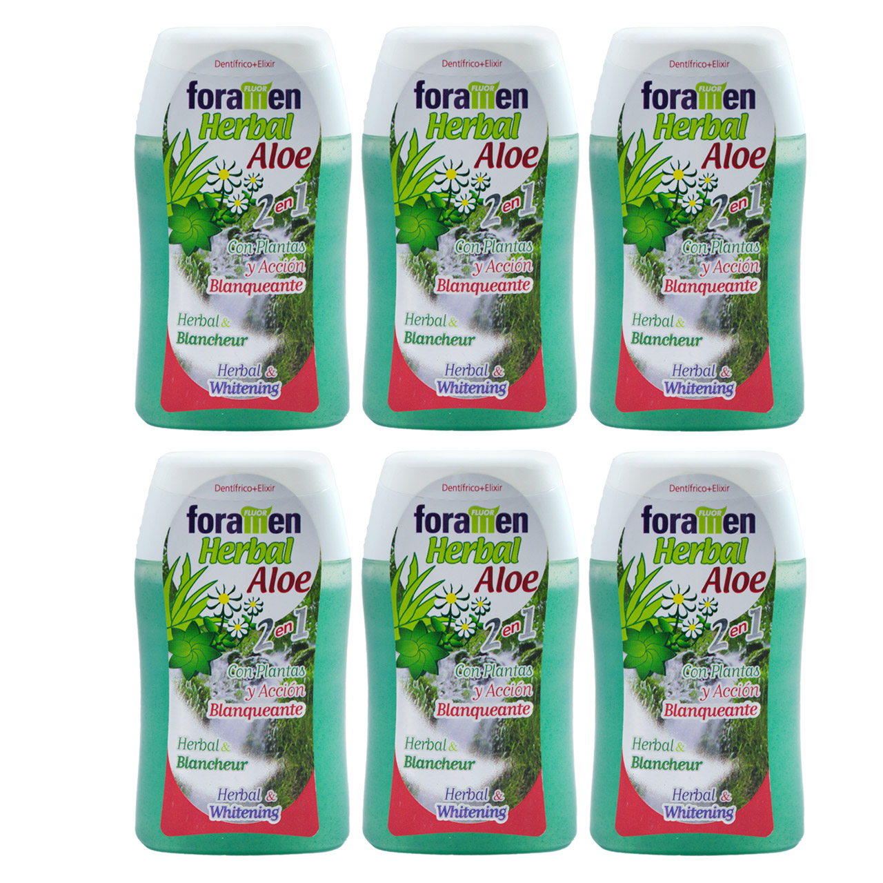 خمیر دندان فورامن مدل Aloe vera حجم 100 میلی لیتر مجموعه 6 عددی