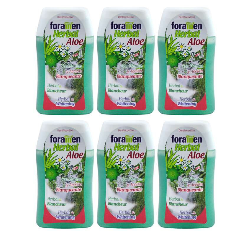 خمیر دندان فورامن مدل Aloe vera حجم 100 میلی لیتر مجموعه 6 عددی