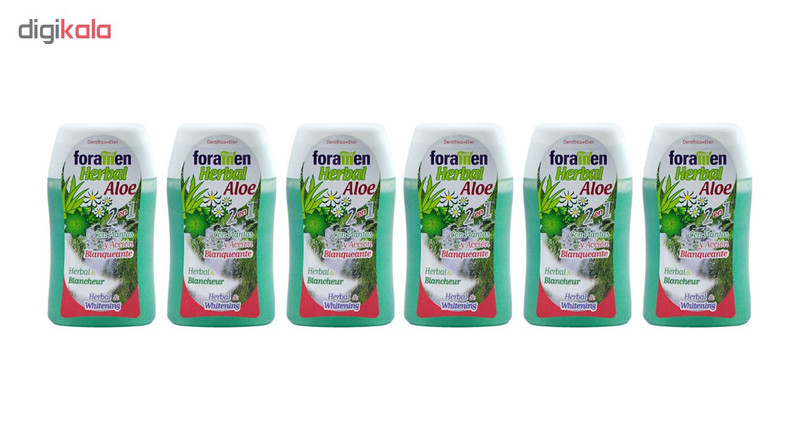 خمیر دندان فورامن مدل Aloe vera حجم 100 میلی لیتر مجموعه 6 عددی
