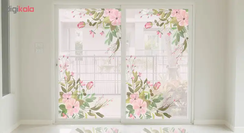 استیکر شیشه طرح گل کد11