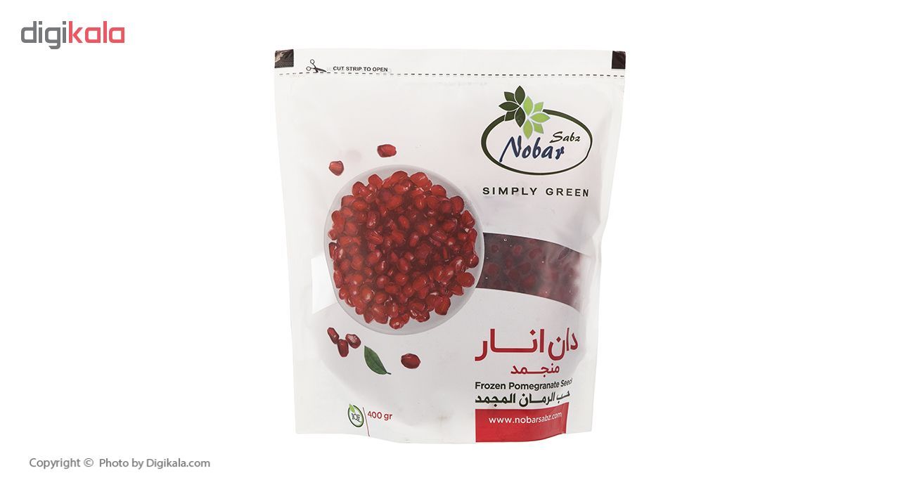 دانه انار منجمد نوبر سبز مقدار 400 گرم main 1 1