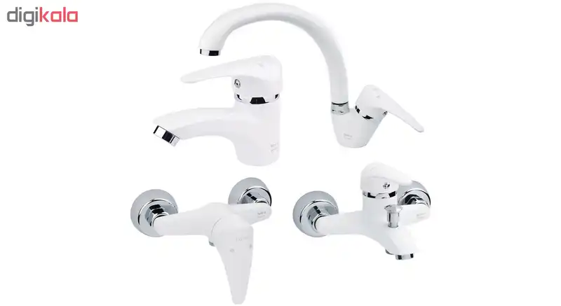 شیرآلات کسری مدل کارون مجموعه 4 عددی به همراه پک نظافت