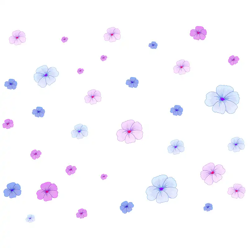 استیکر دیواری طرح گلهای بهشتی