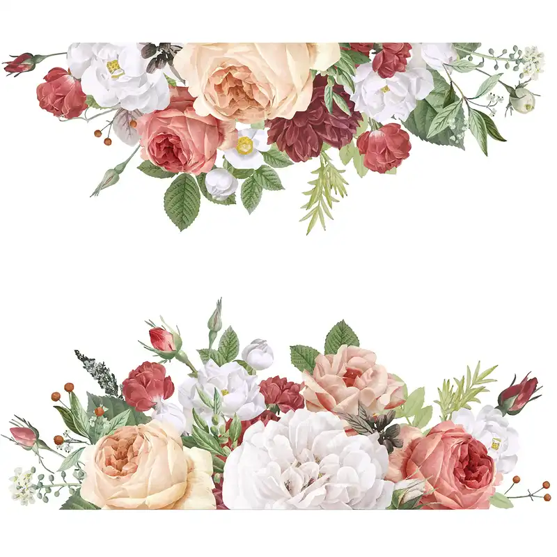 استیکر دیواری طرح گلهای رویایی