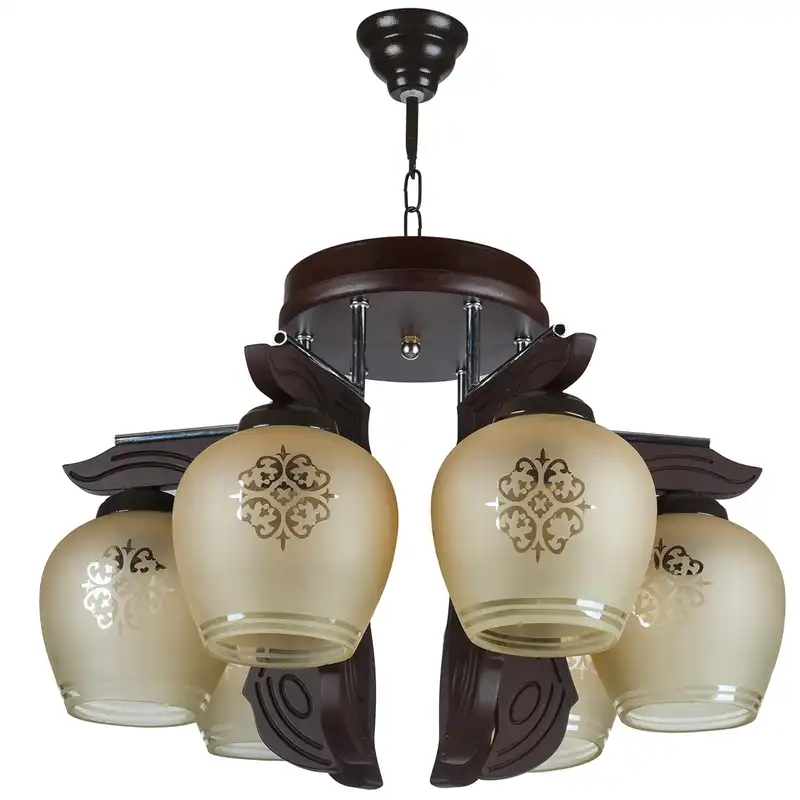 لوستر شش شعله چشمه نور کد G605/6-BR