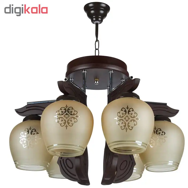 لوستر شش شعله چشمه نور کد G605/6-BR