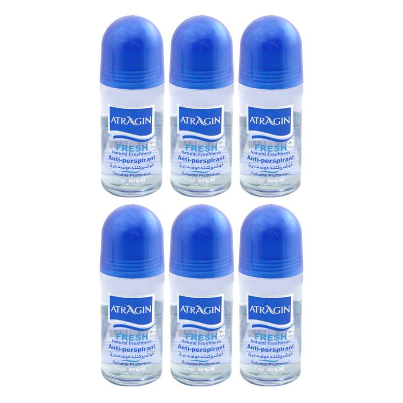 رول ضد تعریق مردانه عطرآگین مدل B2 حجم 50 میلی لیتر مجموعه 6 عددی رول ضد تعریق مردانه عطرآگین مدل B2 حجم 50 میلی لیتر مجموعه 6 عددی