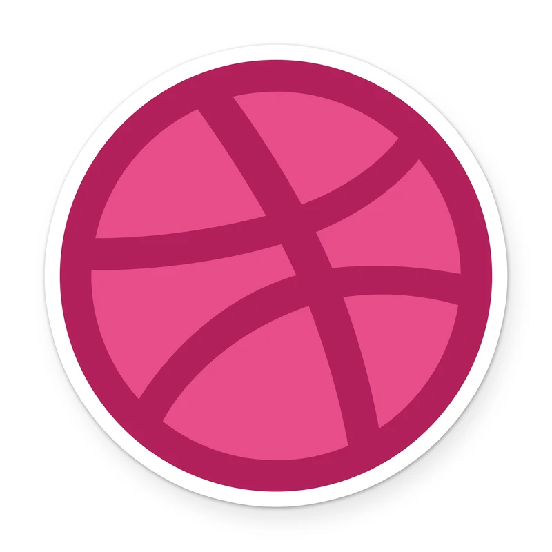 استیکر ونسونی طرح Dribbble Logo