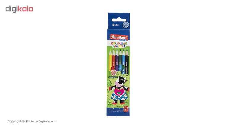 مداد رنگی 6 رنگ پارسیکار مدل JM880-6-1