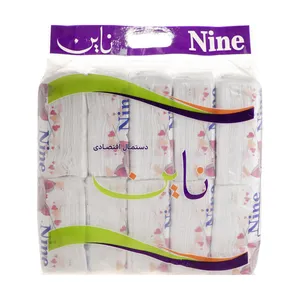 دستمال کاغذی 100 برگ ناین مدل Cat بسته 10 عددی