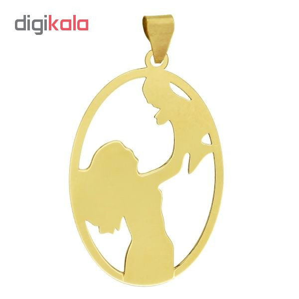 آویز گردنبند طلا 18 عیار زنانه طرح مادر و کودک کد UN062