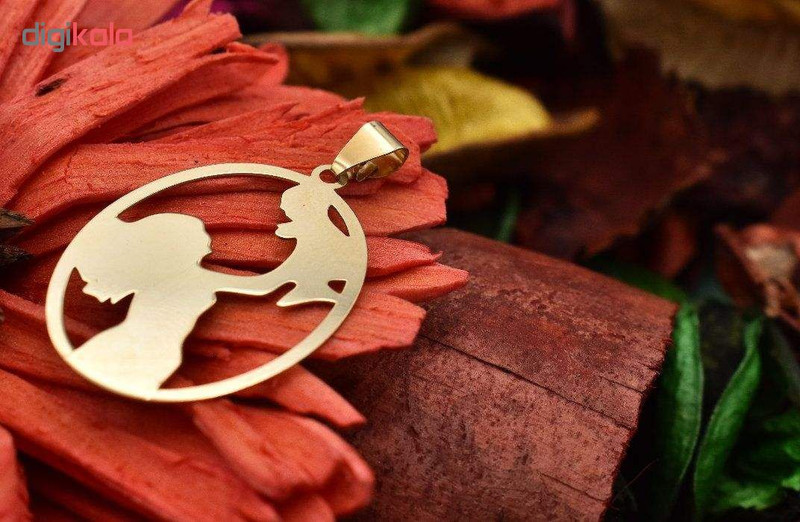 آویز گردنبند طلا 18 عیار زنانه طرح مادر و کودک کد UN062