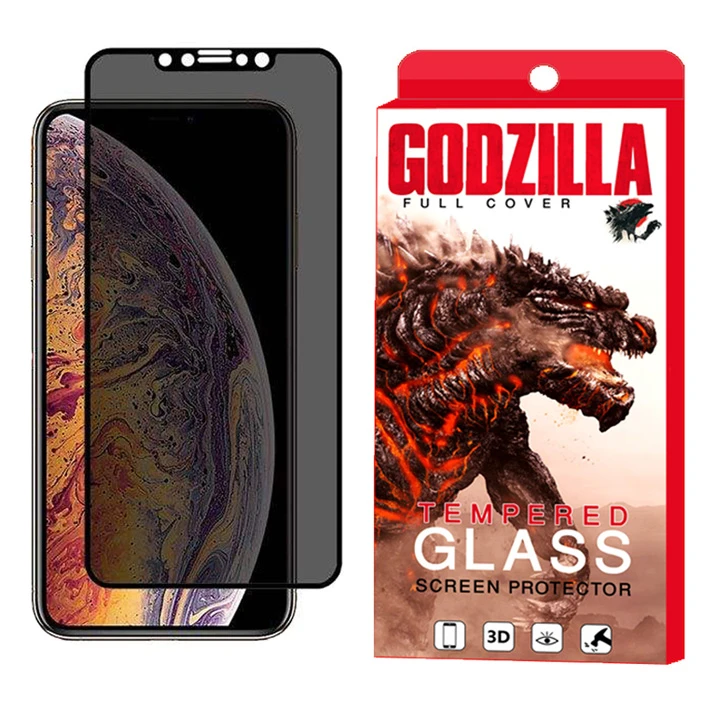 محافظ صفحه نمایش حریم شخصی گودزیلا مدل GGF مناسب برای گوشی موبایل اپل iPhone XS