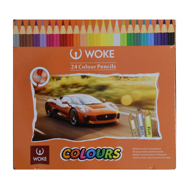 مداد رنگی 24 رنگ ووک طرح ماشین
