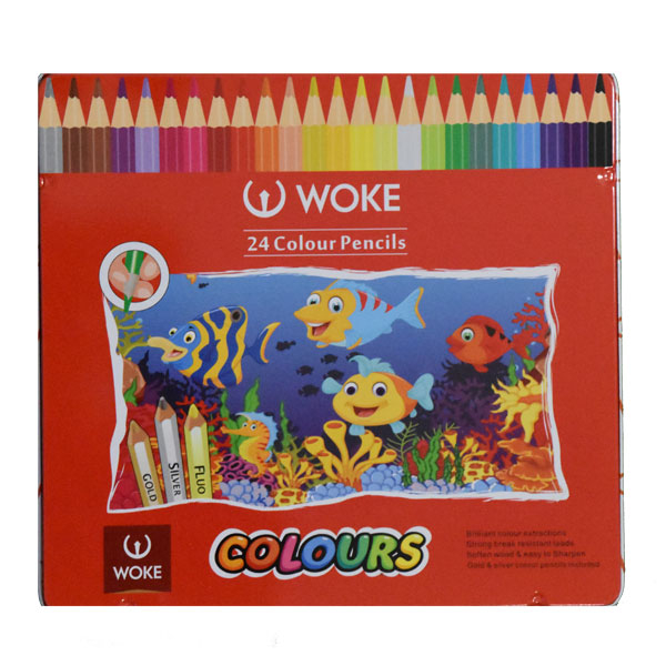 مداد رنگی 24 رنگ ووک طرح ماهی