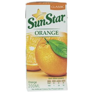 نوشیدنی پرتقال سان استار حجم 0.2 لیتر