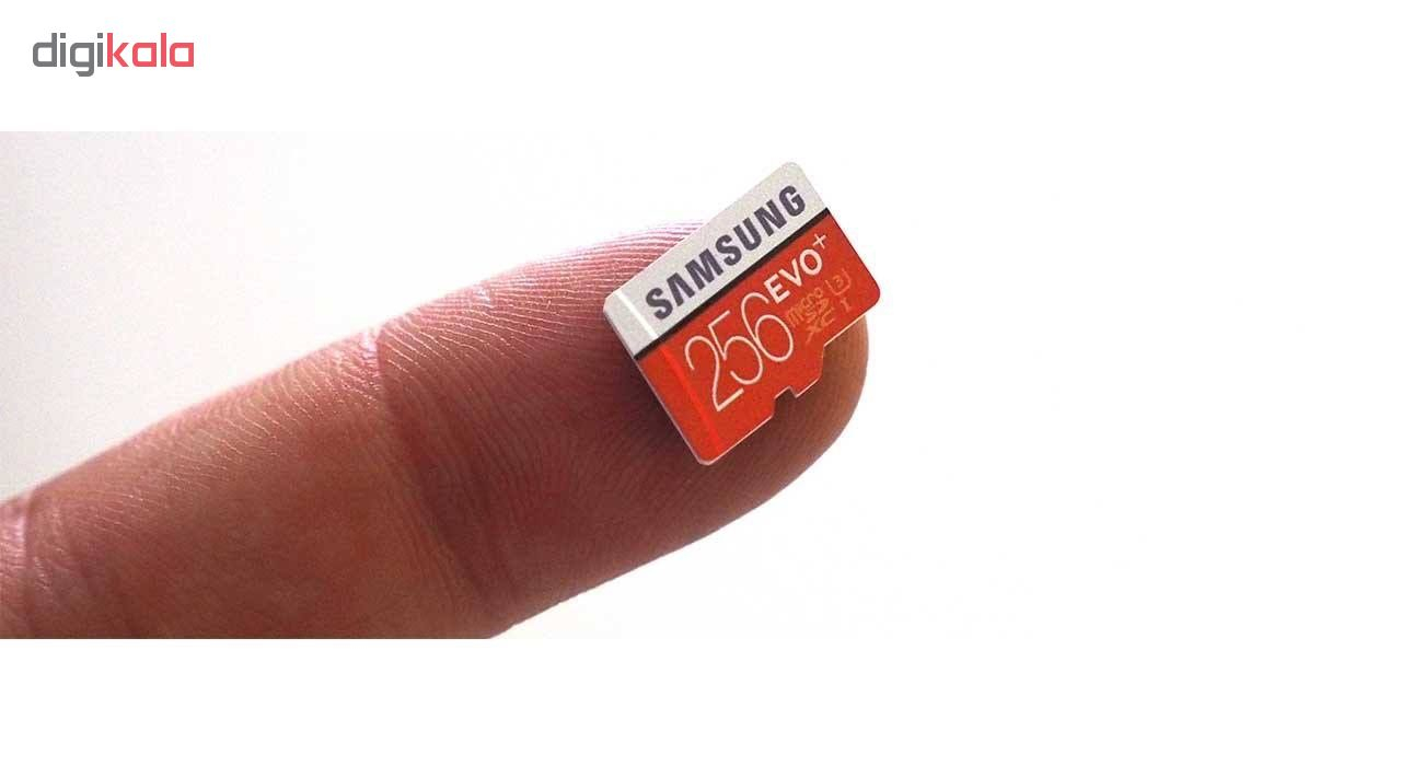 کارت حافظه microSDXC مدل Evo Plus کلاس 10 استاندارد UHS-I U3 سرعت 100MBps ظرفیت 256 گیگابایت به همراه آداپتور SD