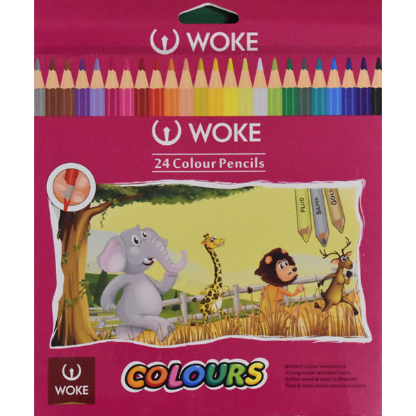 مداد رنگی 24 رنگ ووک طرح حیوانات