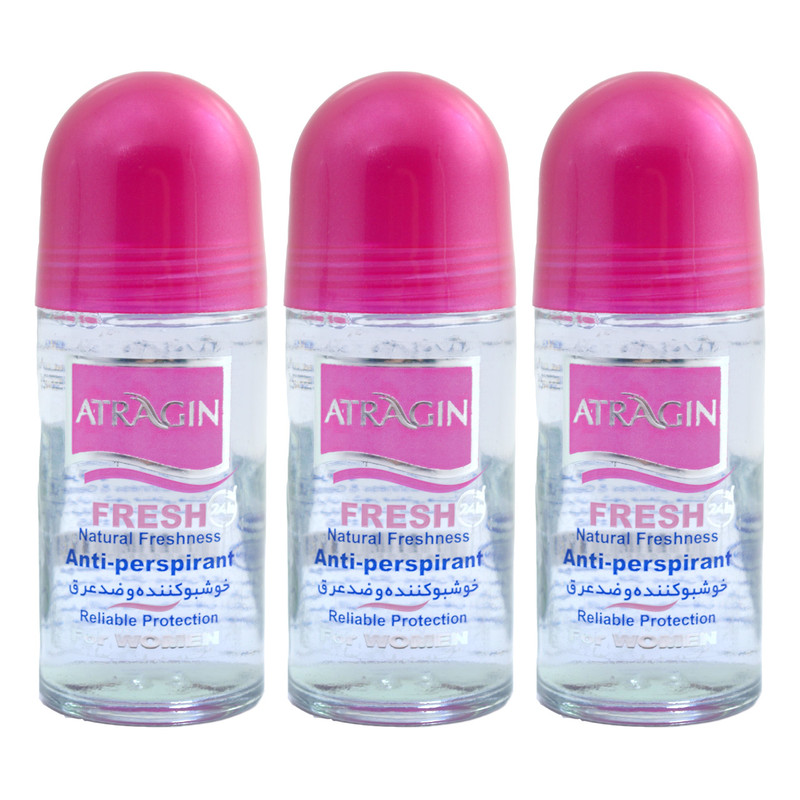 رول ضد تعریق زنانه عطرآگین مدل P1 حجم 50 میلی لیتر مجموعه 3 عددی