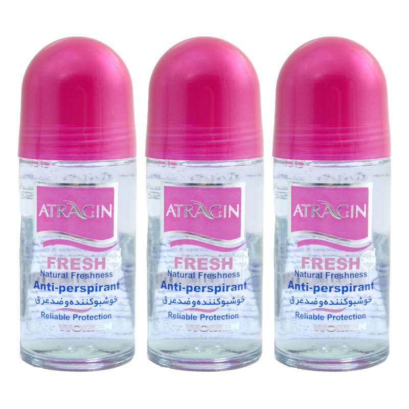 رول ضد تعریق زنانه عطرآگین مدل P1 حجم 50 میلی لیتر مجموعه 3 عددی