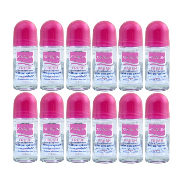 رول ضد تعریق زنانه عطرآگین مدل P3 حجم 50 میلی لیتر مجموعه 12 عددی