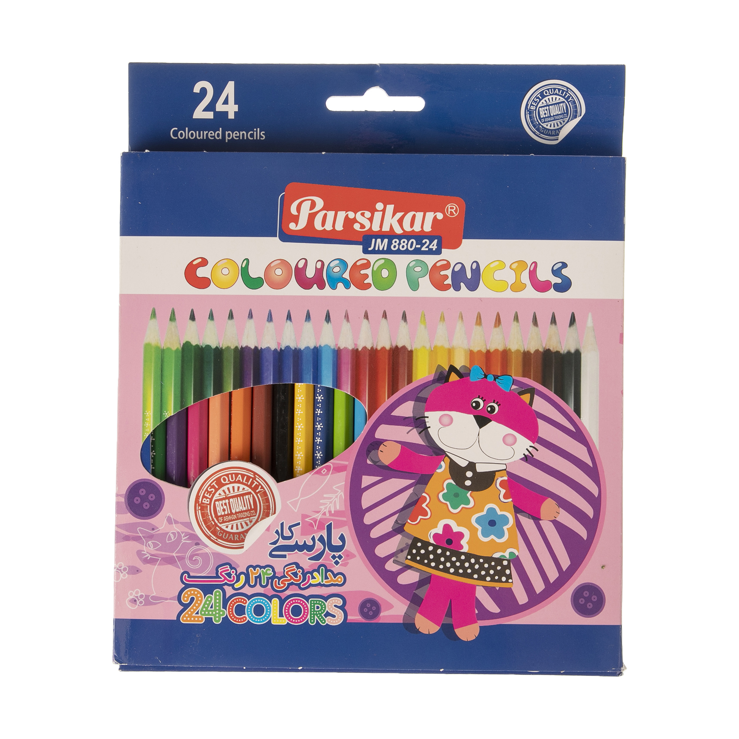مداد رنگی 24 رنگ پارسیکار مدل JM 880-24-3