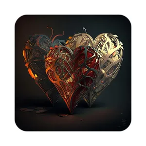 زیر لیوانی کاکتی مدل عاشقانه کد mp13477