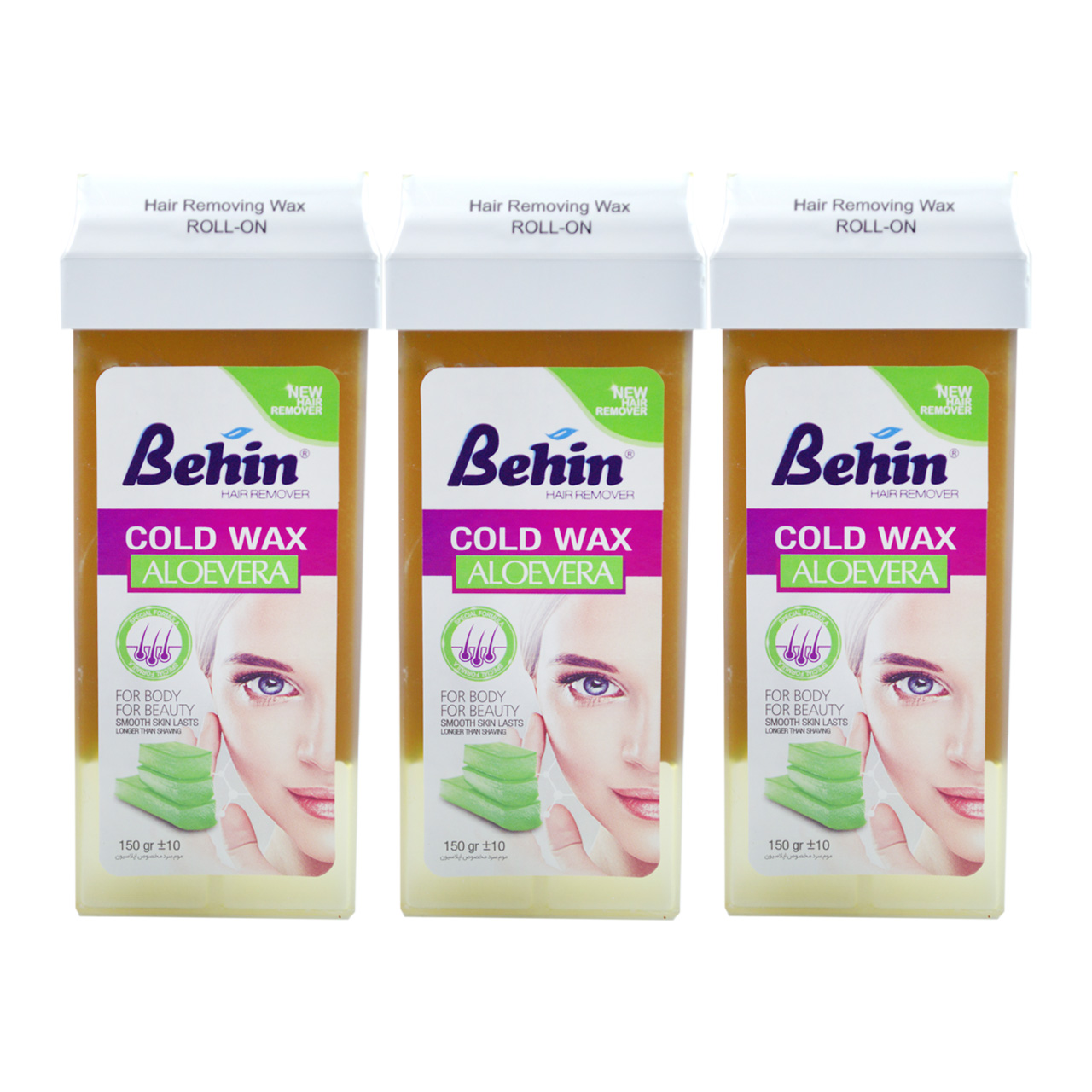 موم موبر بهین مدل Aloe Vera وزن 150 گرم مجموعه 3 عددی