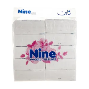 دستمال کاغذی 100 برگ ناین مدل Butterfly بسته 10 عددی