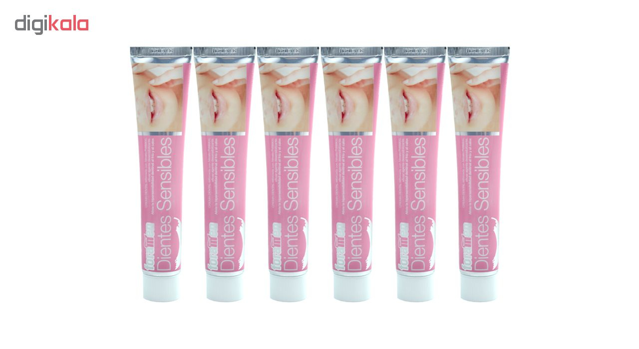 خمیر دندان فورامن مدل Dientes sensibles حجم 75 میلی لیتر مجموعه 6 عددی