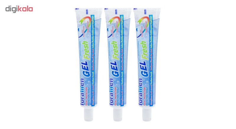 خمیر دندان فورامن مدل Gel fresh حجم 75 میلی لیتر مجموعه 3 عددی