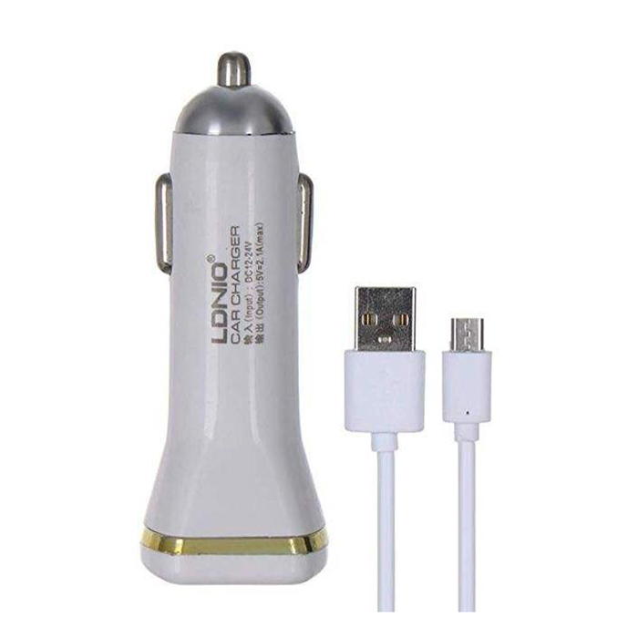 شارژر فندکی مدل DL-219 به همراه کابل تبدیل microUSB