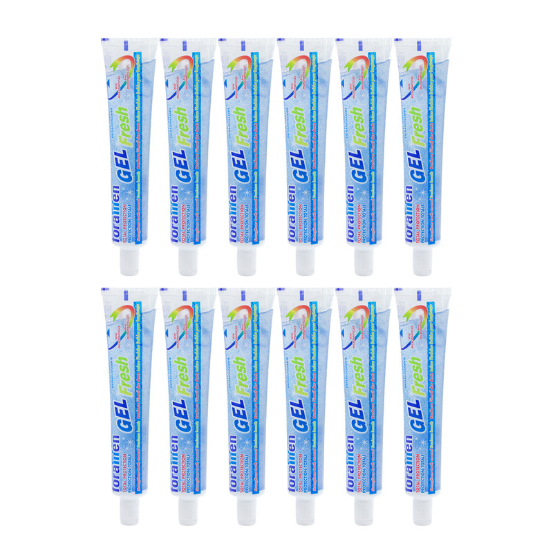 خمیر دندان فورامن مدل Gel fresh حجم 75 میلی لیتر مجموعه 12 عددی