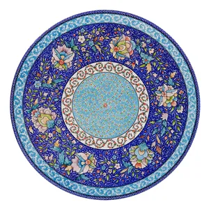 بشقاب میناکاری طرح گل شاه عباسی مدل 20028