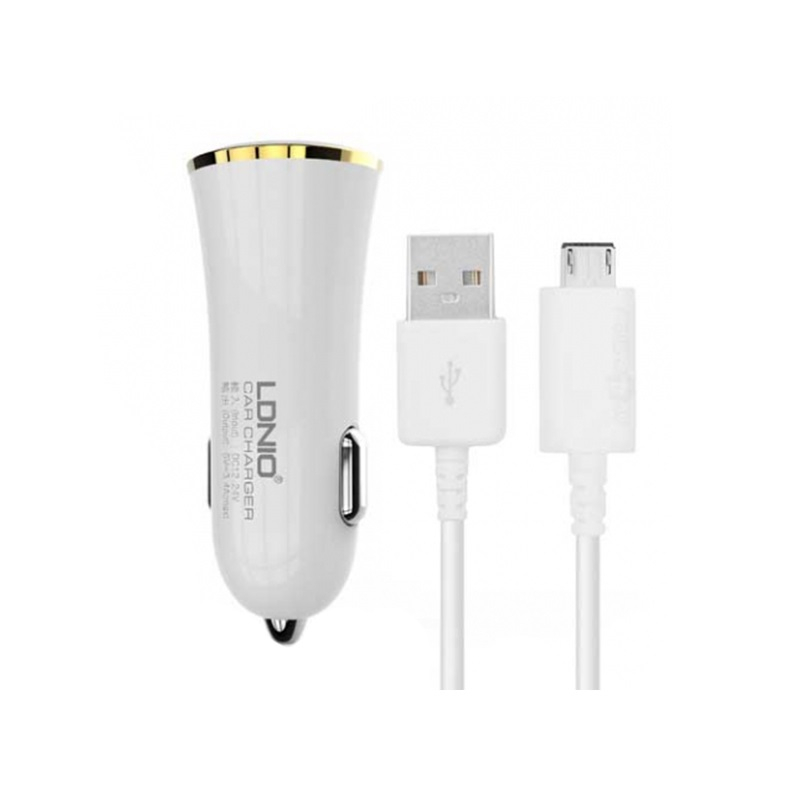 شارژر فندکی مدل DL-C28 به همراه کابل تبدیل microUSB