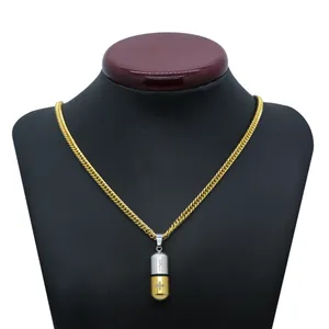 گردنبند مردانه طرح کپسول کد Kp-01