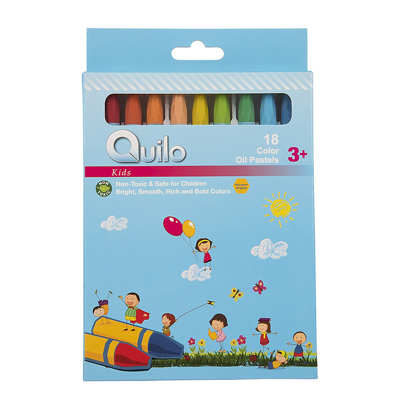 پاستل روغنی 18 رنگ کوییلو کد 912002