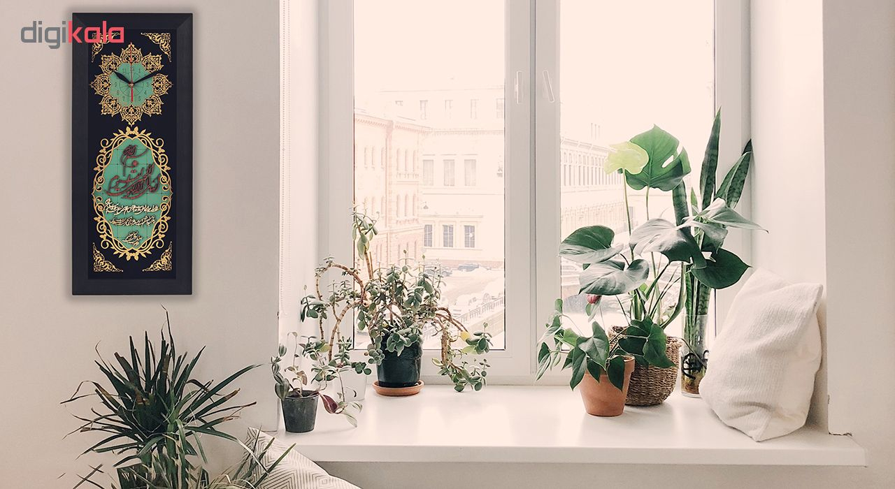 ساعت معرق کاری هُم آدیس طرح خوشنویسی آیت الکرسی  کد TJ 049