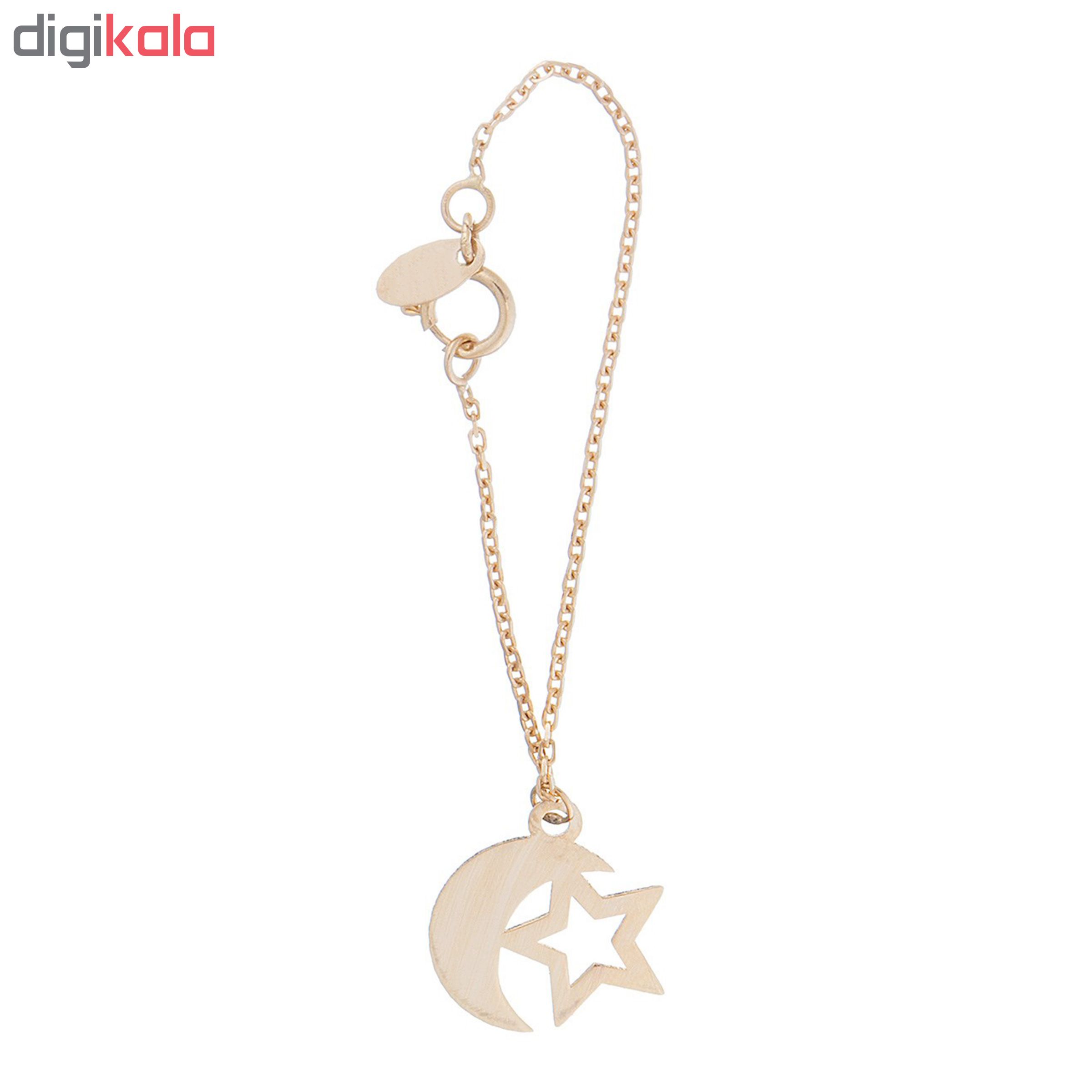 آویز ساعت طلا 18 عیار زنانه طرح ماه و ستاره کد SG482 -  - 2