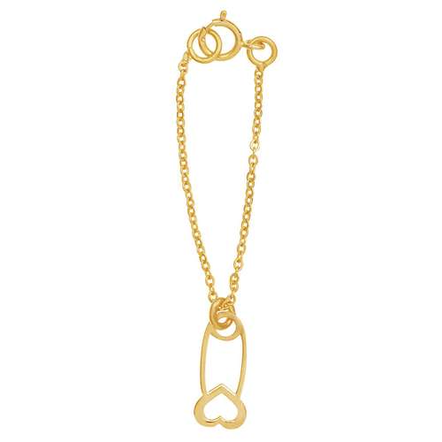 آویز ساعت طلا 18 عیار زنانه طرح سنجاق و قلب کد SG491