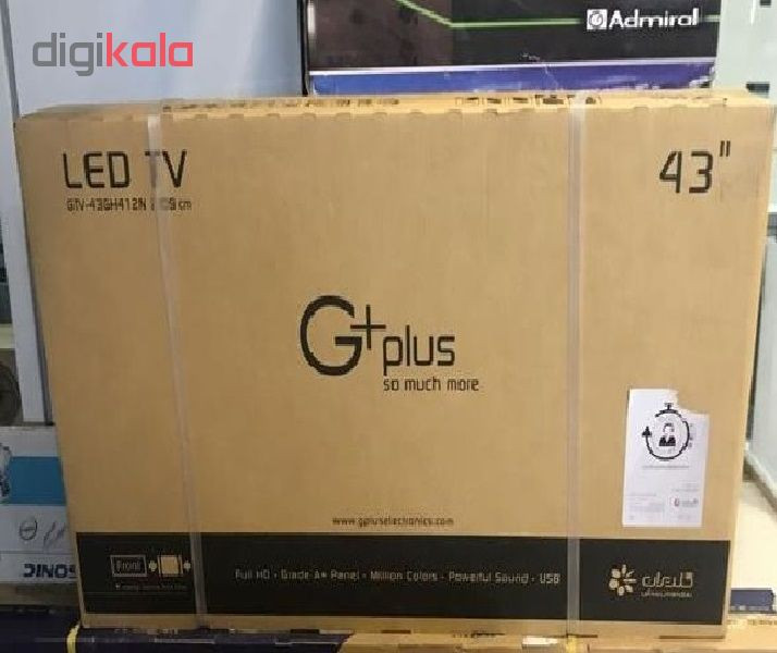 تلویزیون ال ای دی جی پلاس مدل GTV-43GH412N سایز 43 اینچ